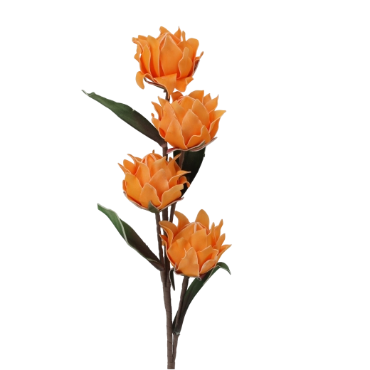 Floare artificială decorativă 88 cm portocalie