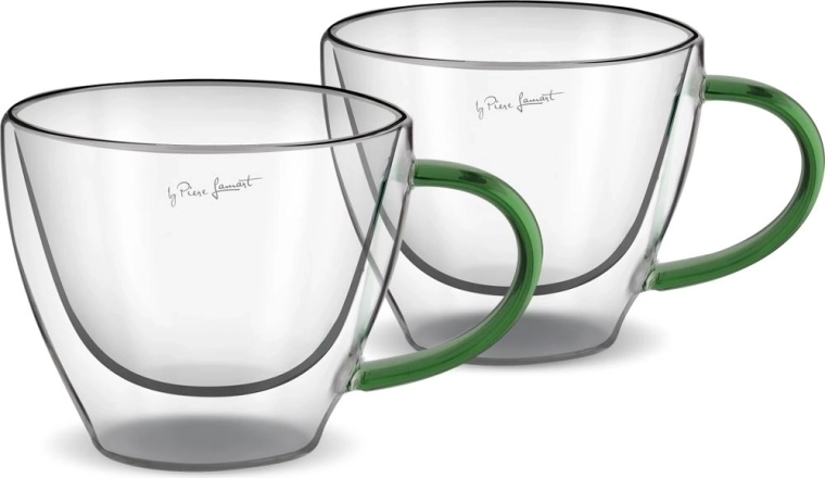 Set Lamart de pahare termice pentru cappuccino Vaso 190 ml, verde, 2 buc.