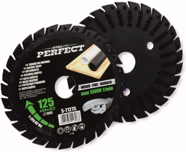 Disc rotativ universal 125 × 3,0 × 22,2 mm pentru polizoare unghiulare STALCO