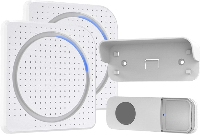 Sonerie wireless Solight pentru priză, 2 receptoare, rază 200 m, alb, learning code