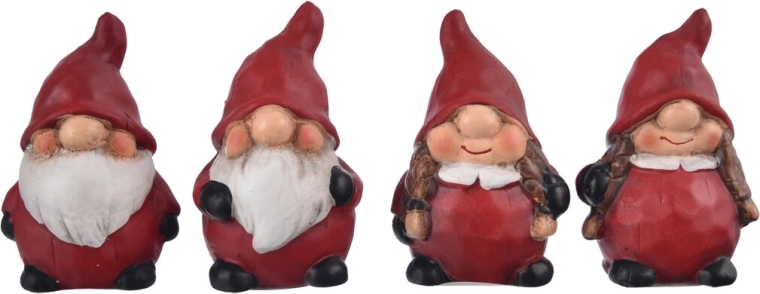 Spiriduș din teracotă roșu – figurină decorativă