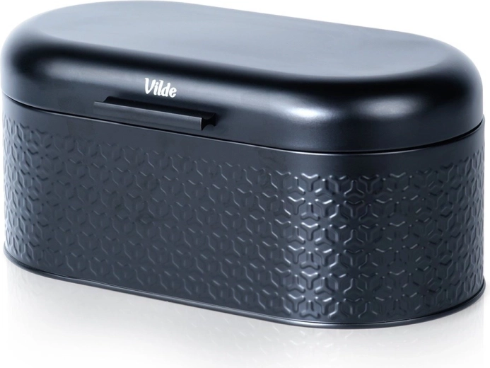 Cutie de pâine din oțel negru 34 × 20 × 15 cm Vilde