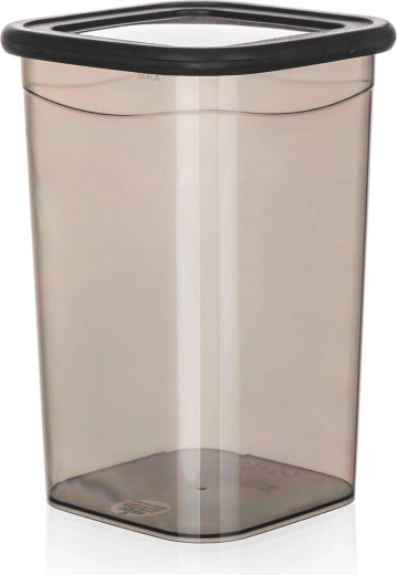 Recipient pătrat pentru bucătărie LISSA 1,2 l, fumuriu