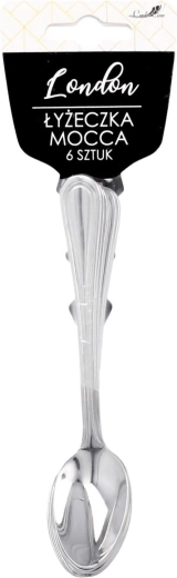 Set de 6 lingurițe moka London din oțel inoxidabil