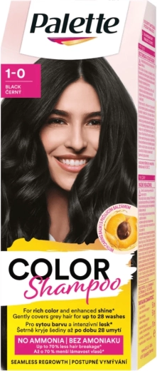 Palette șampon colorant 1-0 negru 50 ml