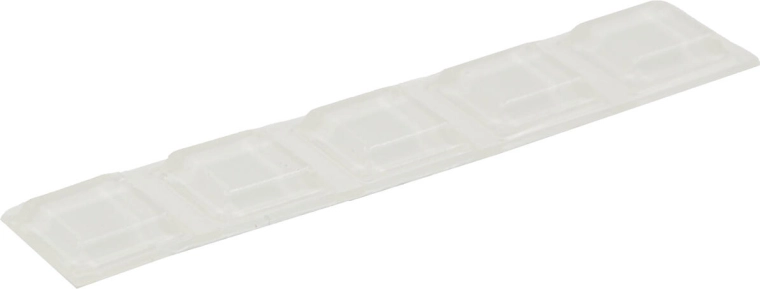 Opritor autoadeziv transparent pătrat 12,7 × 12,7 × 3 mm, set 5 buc.