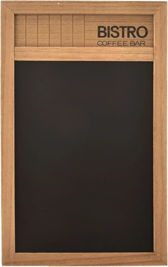 Tablă de perete bistro cu ramă din lemn maro 34 × 55 cm
