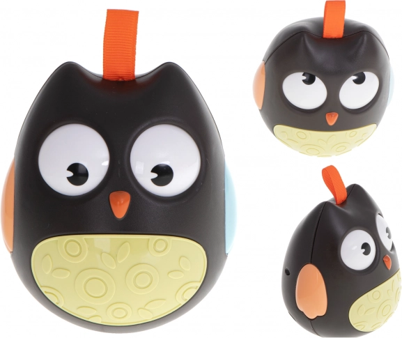 Bufniță senzorială balansantă pentru bebeluși – negru