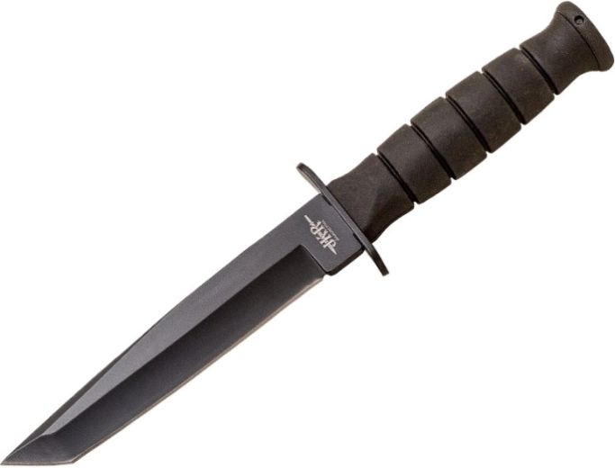 Cuțit tactic JOKER Combat Tanto, 15 cm, negru, mâner ABS, toc din nailon