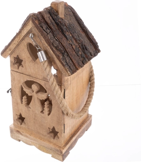 Felinar decorativ tip căsuță cu înger