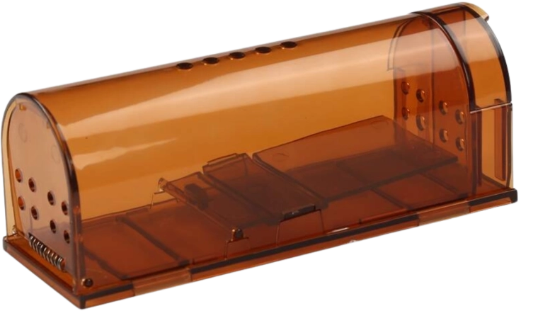 Capcană umană pentru șoareci și șobolani, transparentă, 17 × 6,2 × 6,4 cm, 2 buc