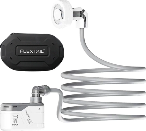 Flextail Max duș portabil cu husă, alb