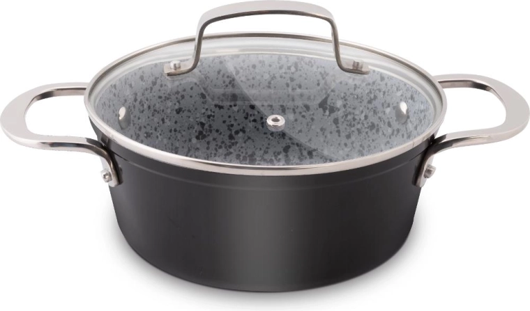 Cratită din granit Lamart cu capac, 18 cm