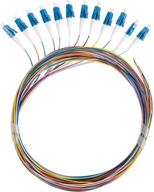Pigtail optic SM OS2 LC/UPC 2 m G657A1 semi-tight, multicolor