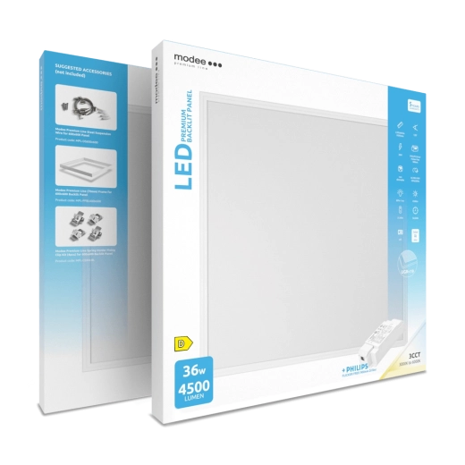 Panou LED Modee Premium Line cu iluminare din spate 60 × 60 cm 36 W 3CCT cu driver