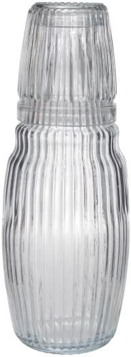 Carafă din sticlă 1 l cu pahar