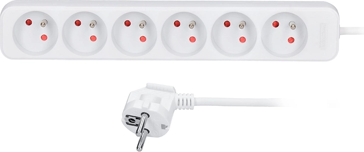 Solight prelungitor 6 prize alb 5 m