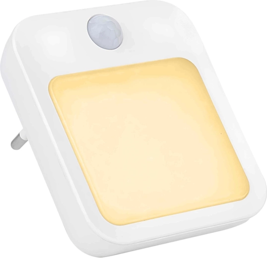 Lampă de noapte LED pentru priză cu senzor de mișcare și senzor crepuscular - 1 bucată