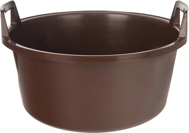Căldare din plastic cu mânere 15 l, maro