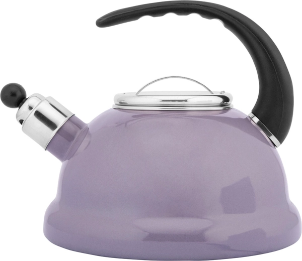 Izydor ceainic emailat tip butoiaș 2,5 l, culoare mov-heather