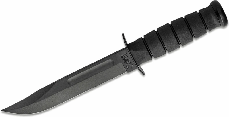 Ka-Bar Full Size Black – cuțit outdoor 18 cm cu teacă Kydex