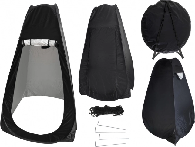 Cort portabil pentru duș / schimbat haine - negru