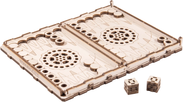 Puzzle 3D din lemn Backgammon de la Wooden.City