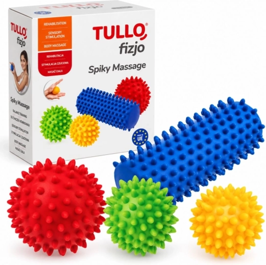 Set de masaj Tullo cu proeminențe, 4 piese