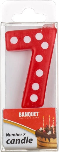 Lumânare pentru tort cifra 7 MY PARTY 5 × 3 cm