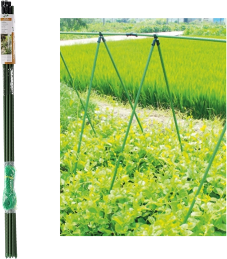 Cadru de grădină cu plasă pentru plante cățărătoare 1,5 m, diametrul tijelor 16 mm, verde