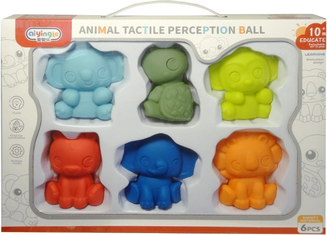 Animăluțe din vinil pentru bebeluși – jucării care piuie și inele de dentiție