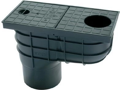 Receptor pentru ape pluviale de pe acoperiș DN 125, plastic, negru