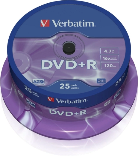 Verbatim DVD+R Matt Silver 4,7 GB 16×, 25 buc.