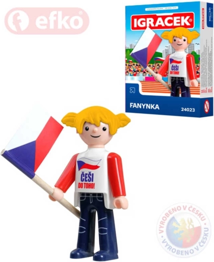 Igráček – suporteră de hochei, figurină 7,5 cm în cutie