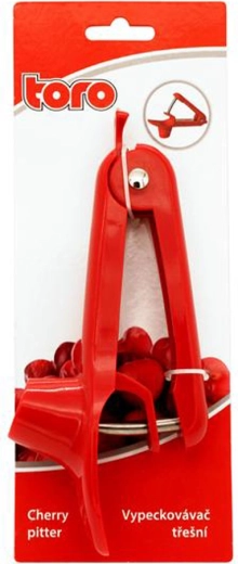 Scoate sâmburi pentru cireșe din plastic roșu 20,5 × 8 × 3 cm