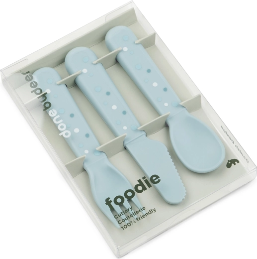 Done by Deer set de tacâmuri Foodie Happy dots albastru