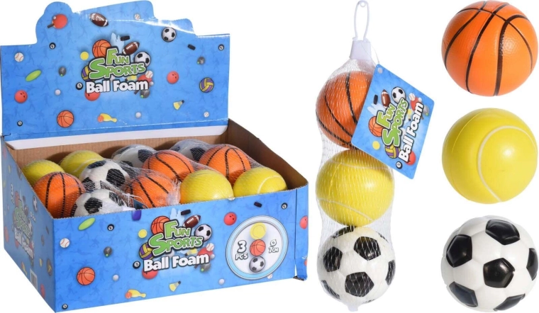 Mingi din spumă 7 cm – set de 3 buc