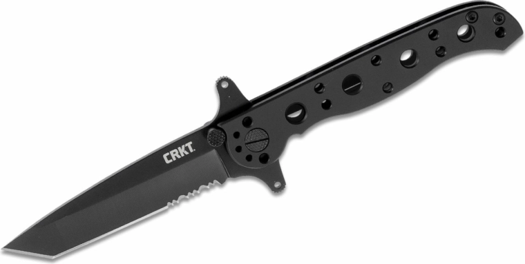 Cuțit tactic de buzunar CRKT M16-10KSF Tanto, negru, oțel inoxidabil