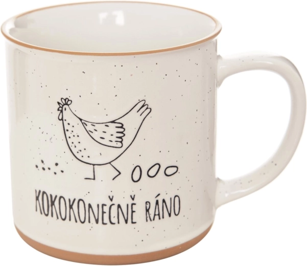 Cana ceramică „Fermă” cu motiv de găină 0,53 l