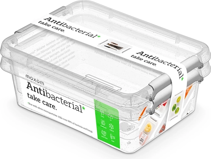Caserole antibacteriene pentru alimente 1,15 l (2 buc.)