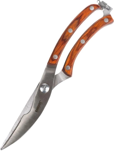 Foarfeci pentru carne de pasăre Culinaria 25,5 cm cu lamă de oțel și mâner din lemn