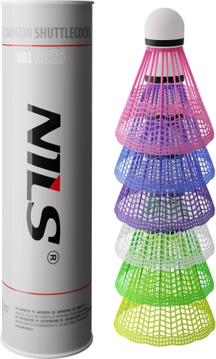 Mingi de badminton NILS multicolor 6 buc