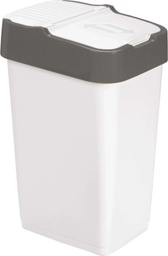 Coș de gunoi din plastic HEIDRUN 35 l cu capac basculant
