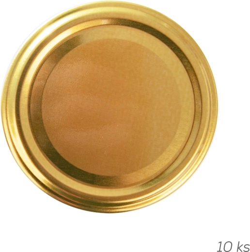Capac metalic pentru conserve twist-off Gold 82 mm, 10 buc.