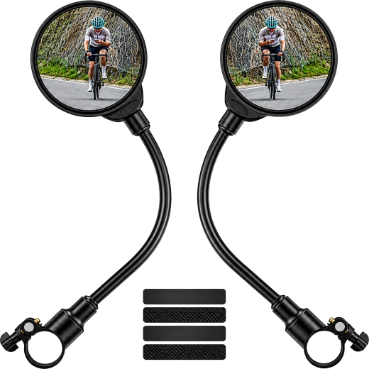 Oglinzi retrovizoare universale pentru ghidon, pentru bicicletă și scuter, negre, set 2 buc.
