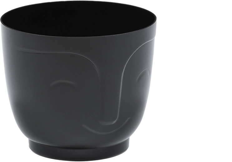 Ghiveci decorativ Atena pentru flori, 14 cm, negru