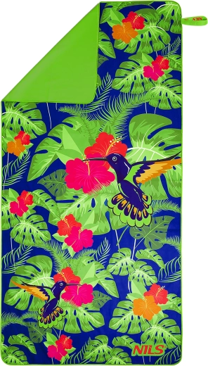 Prosop din microfibră cu uscare rapidă NILS Camp pinguini 160 × 80 cm