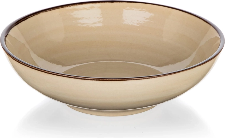 Farfurie adâncă din ceramică 18 cm crem Palas