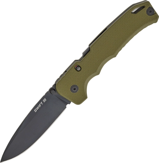 Cuțit de buzunar pliabil Cold Steel Swift III cu deschidere asistată 10,2 cm, G10 verde