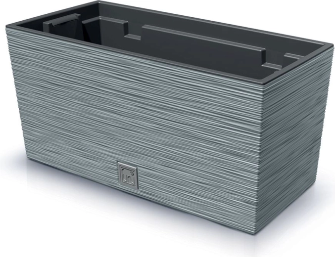 Jardiniere din plastic Furu Case 39,5 cm – gri beton